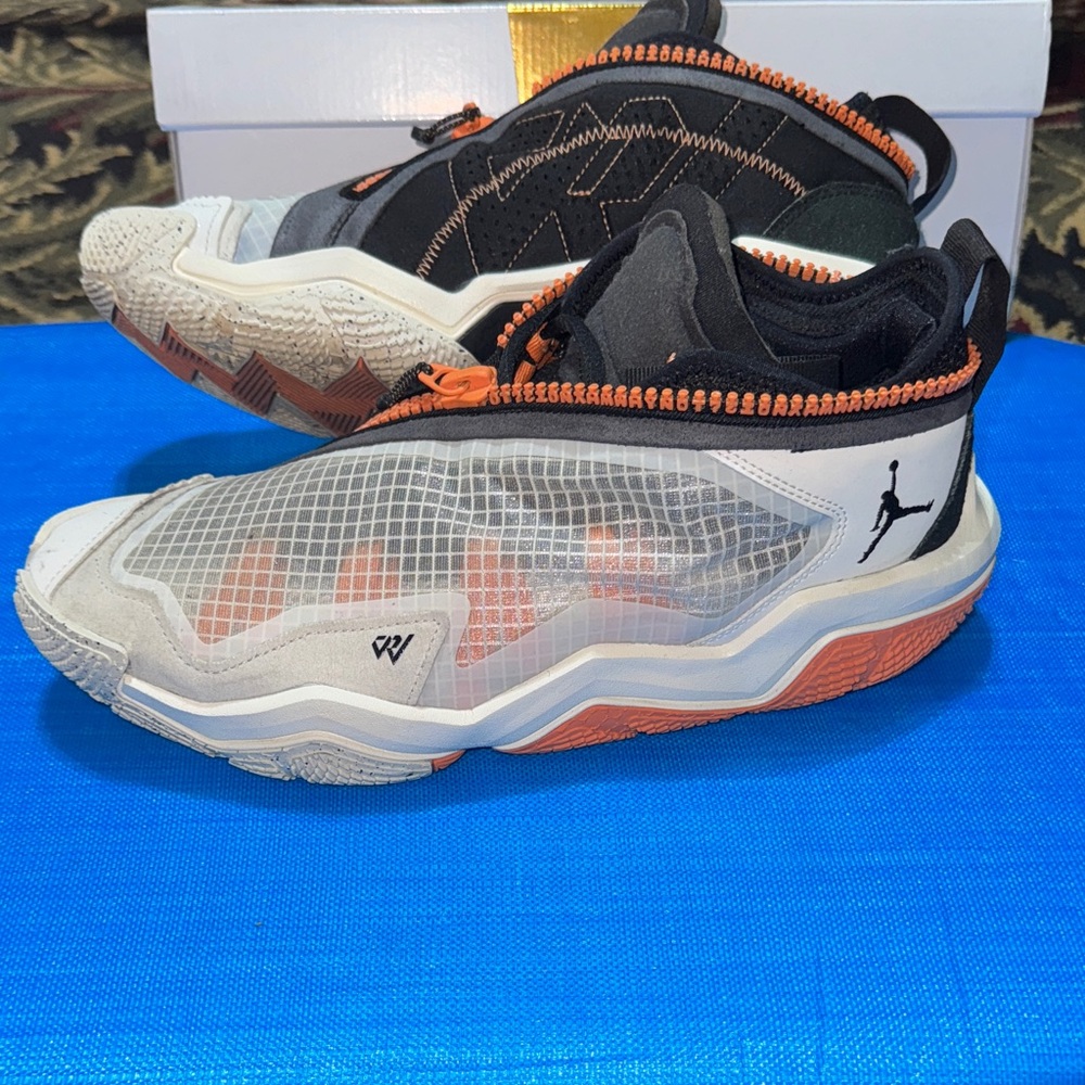 Jordan why not 6 Men's Black and Orange Athletic Sneakers